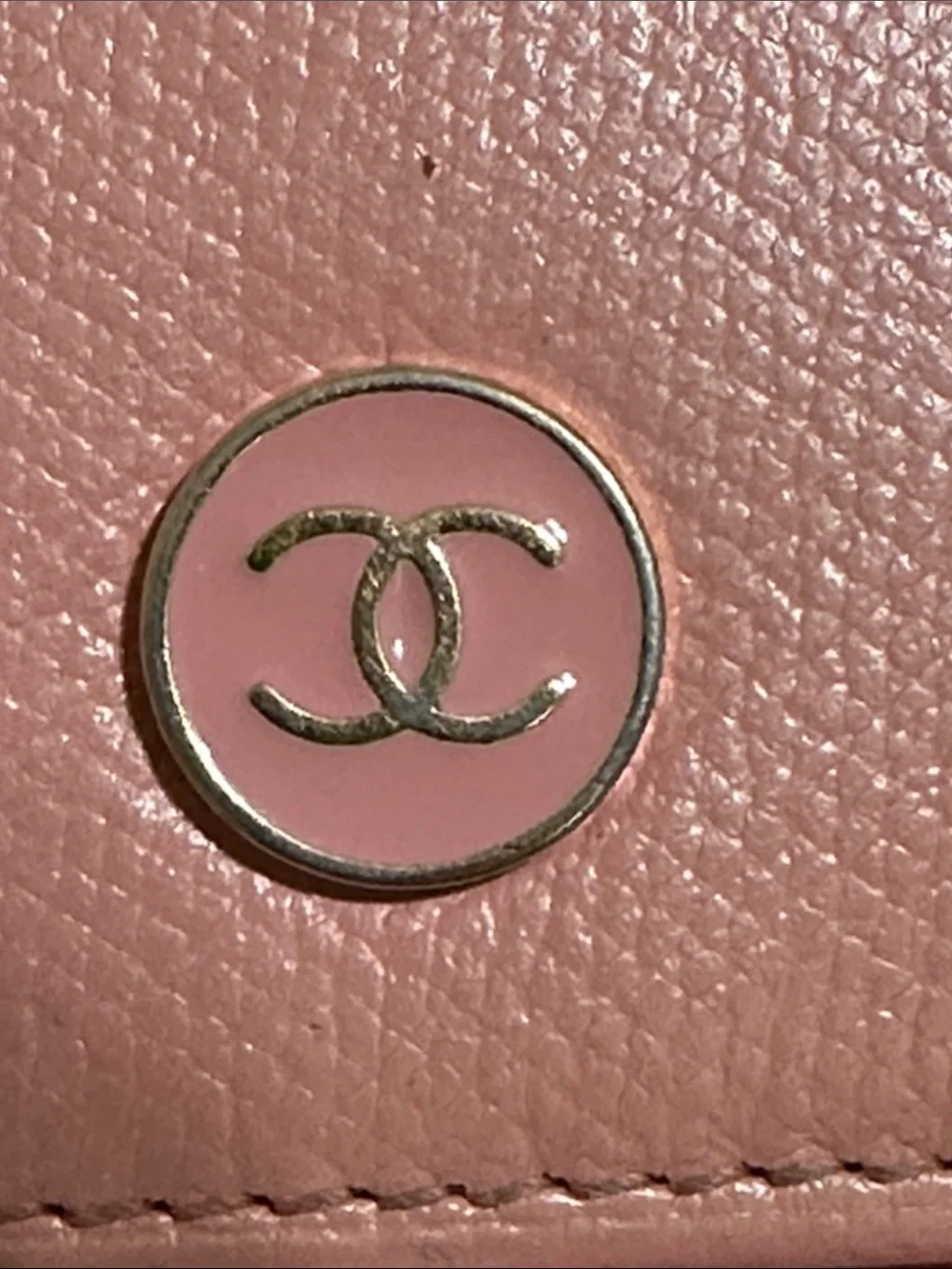 Chanel Compact Trifold Wallet in Pink Calfskin Leather